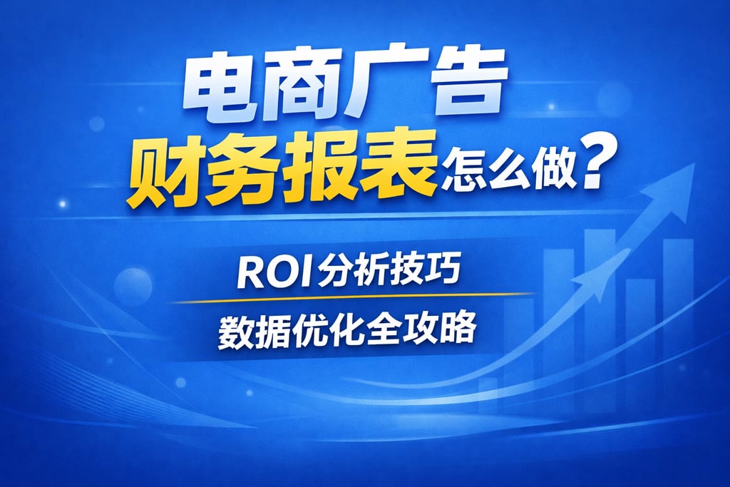广告制作！电商广告财务报表怎么做，ROI 分析